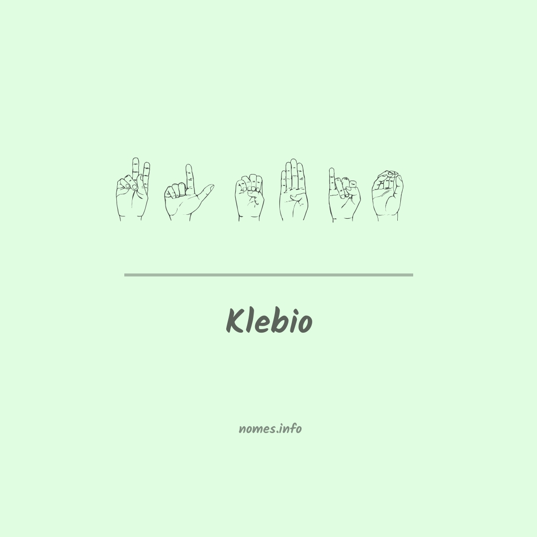 Klebio em Libras