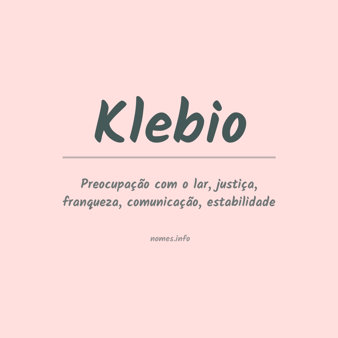 Significado do nome Klebio