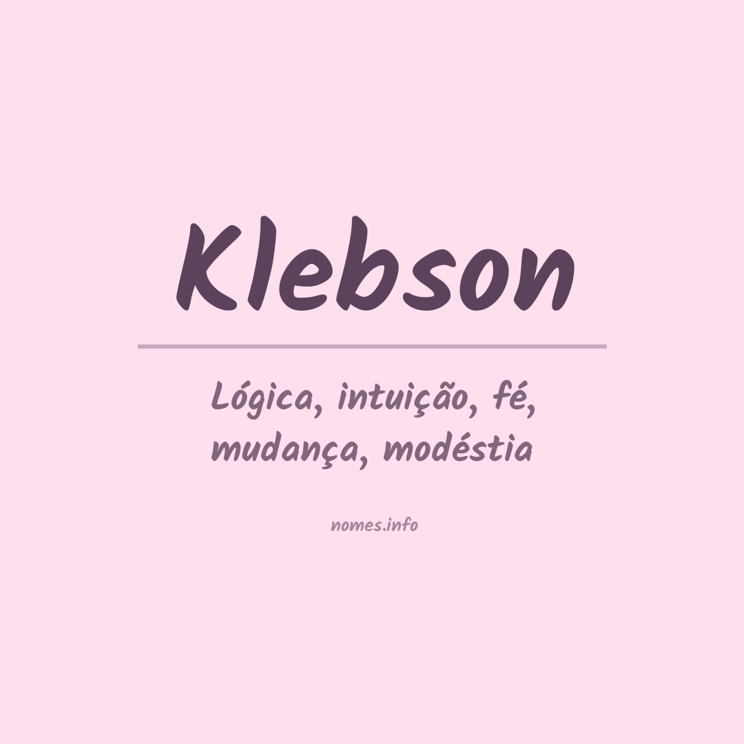 Significado do nome Klebson