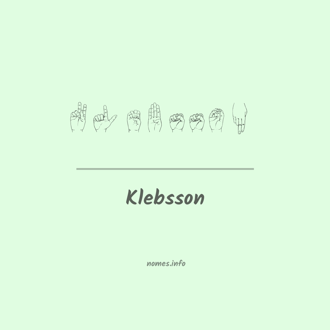 Klebsson em Libras