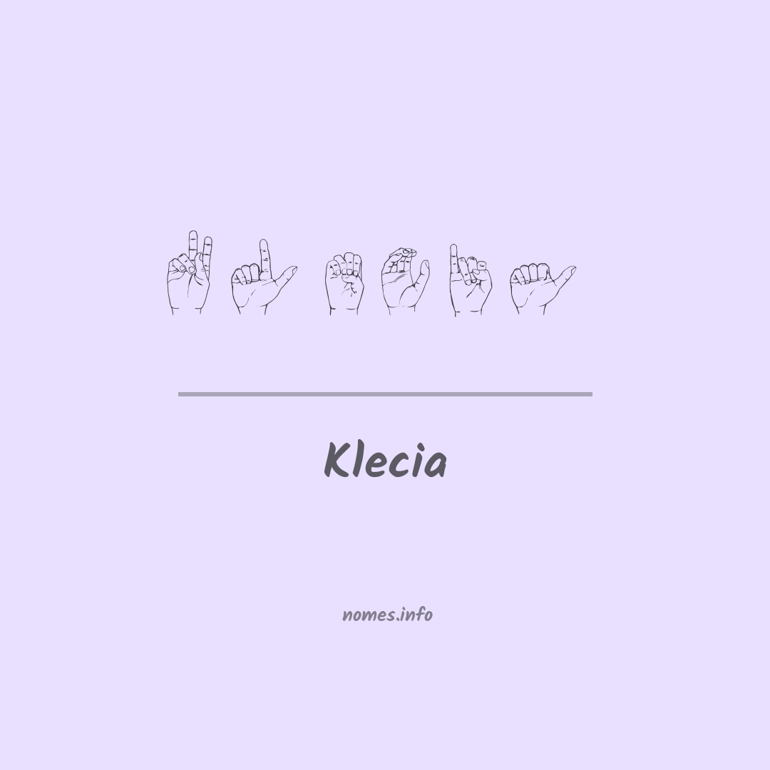 Klecia em Libras