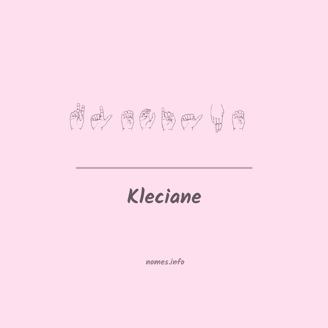 Kleciane em Libras