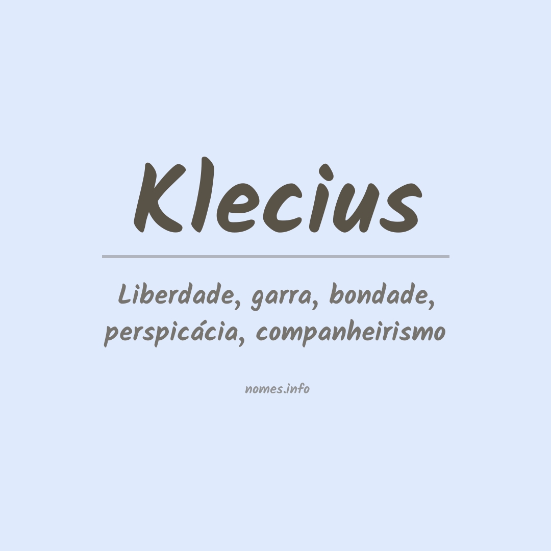 Significado do nome Klecius