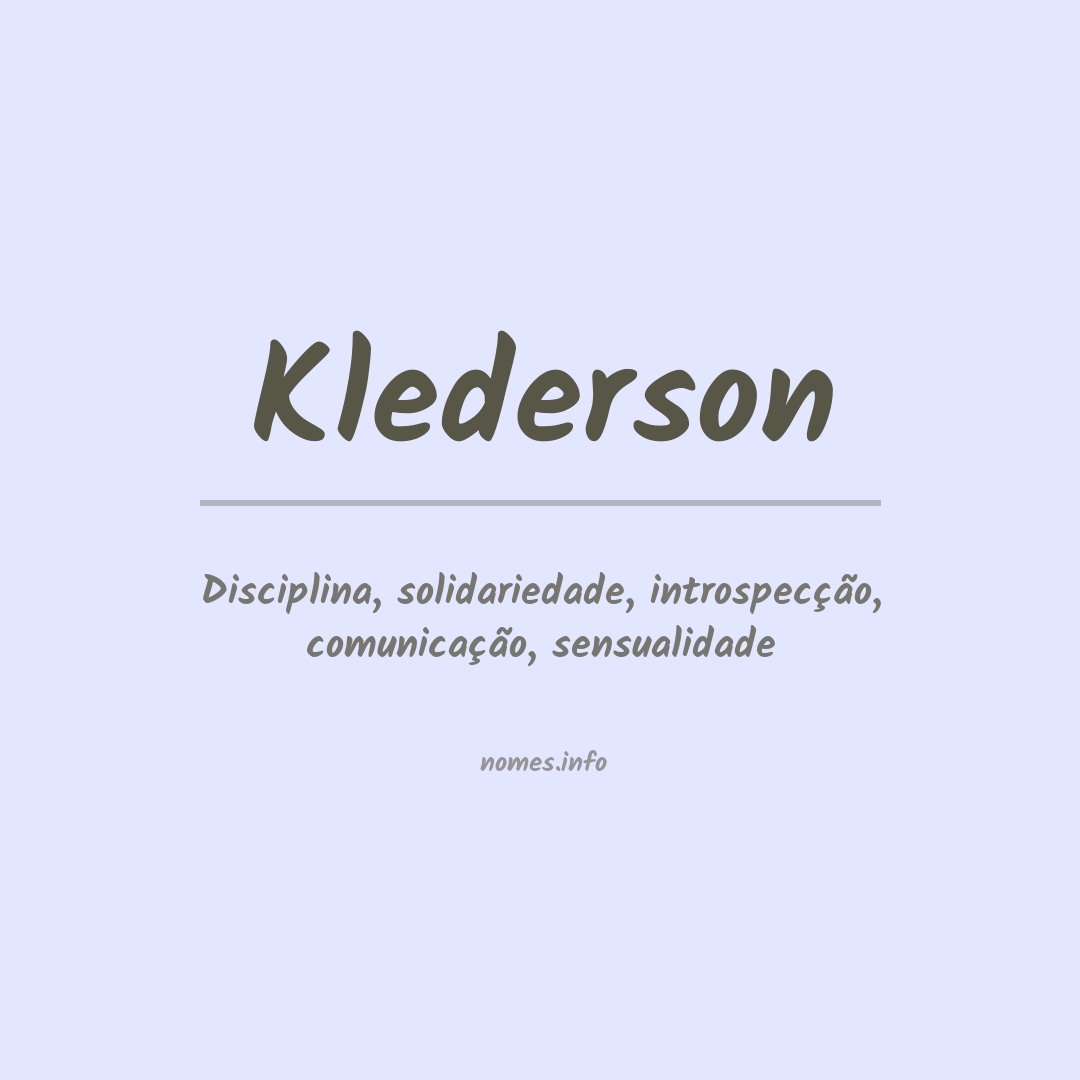 Significado do nome Klederson