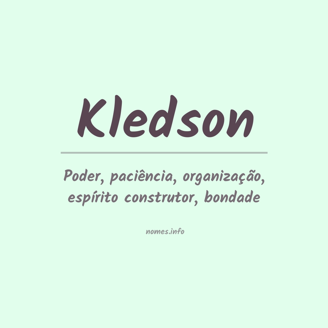 Significado do nome Kledson