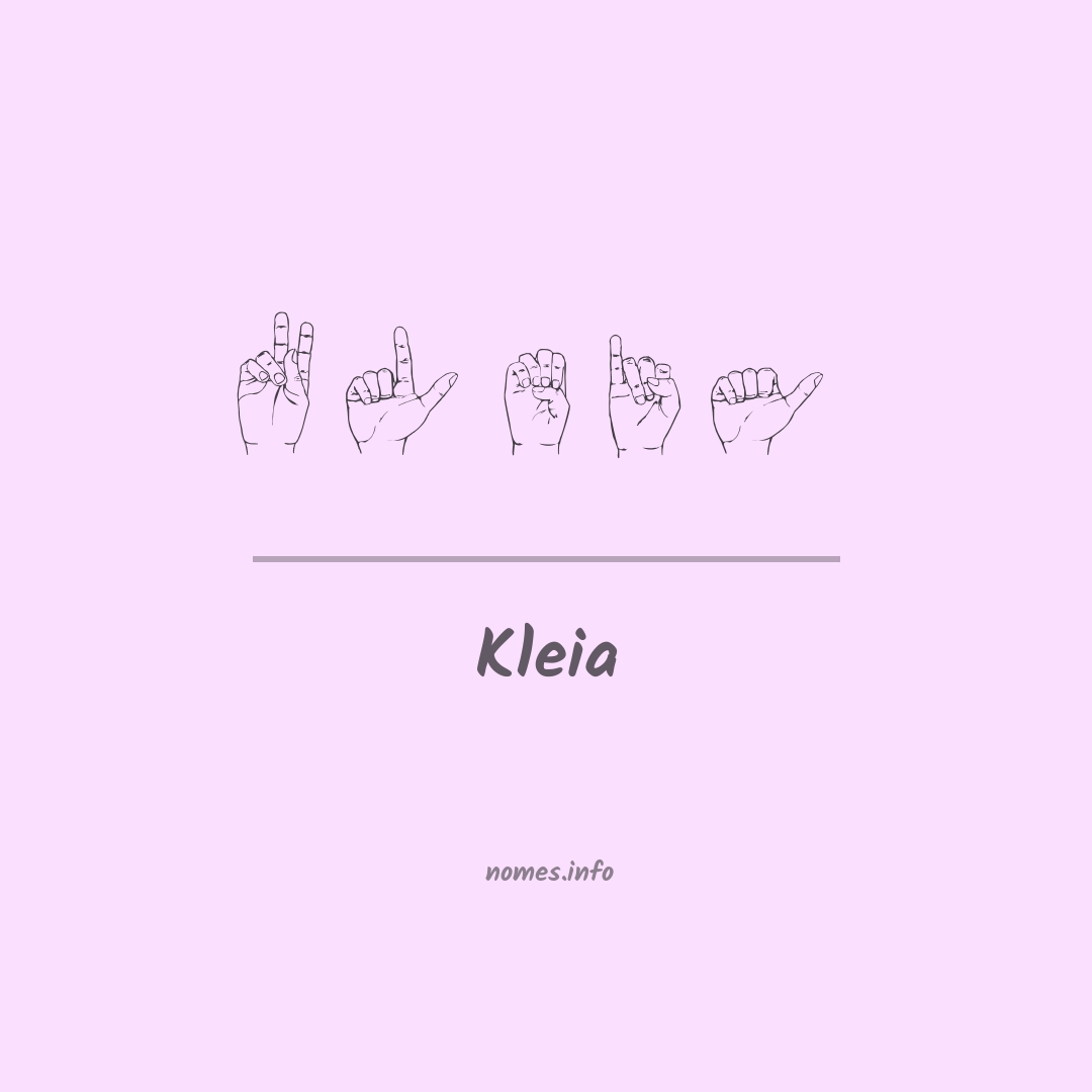 Kleia em Libras