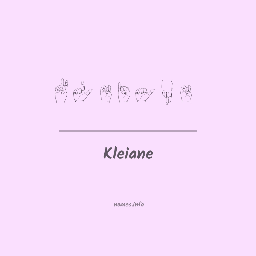 Kleiane em Libras