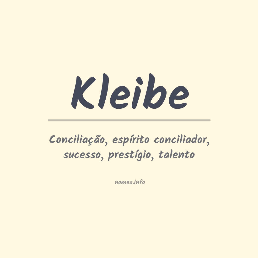 Significado do nome Kleibe