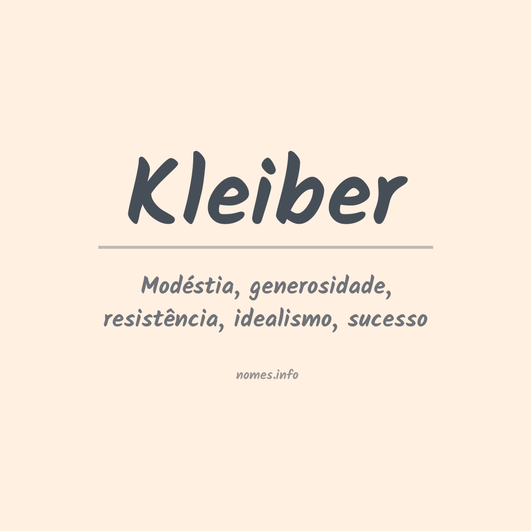 Significado do nome Kleiber