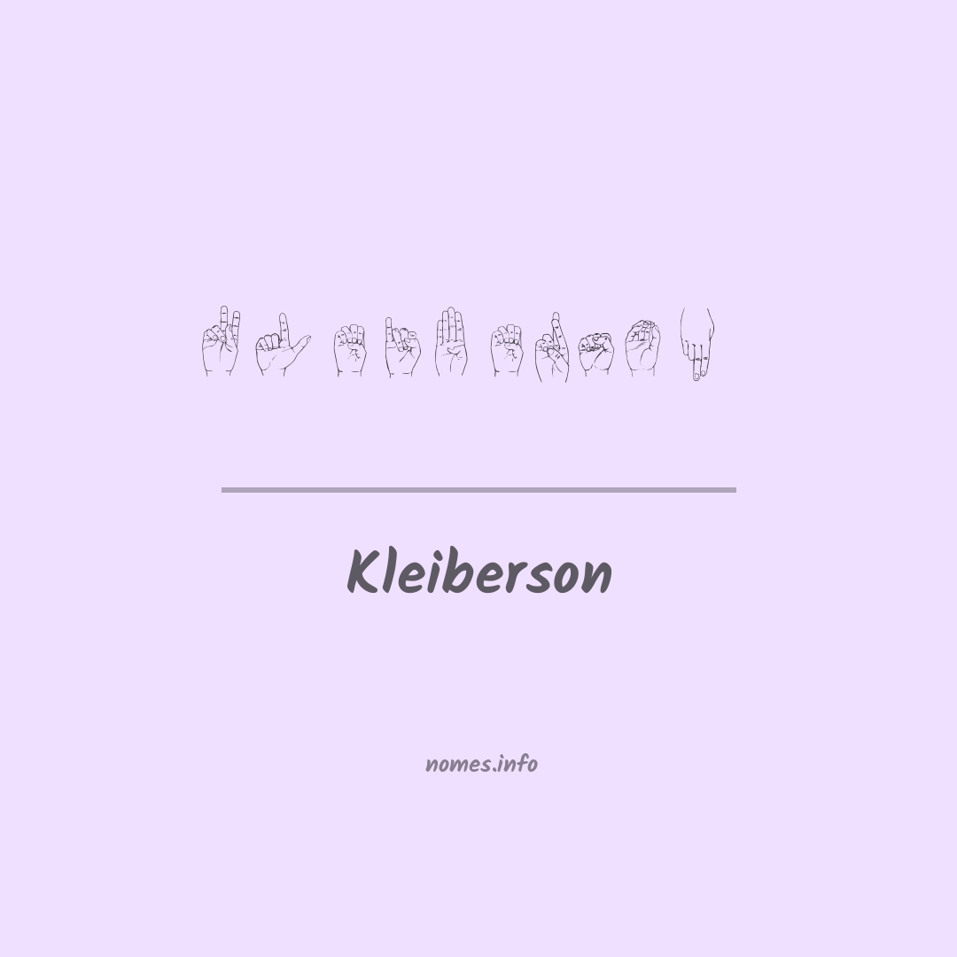 Kleiberson em Libras