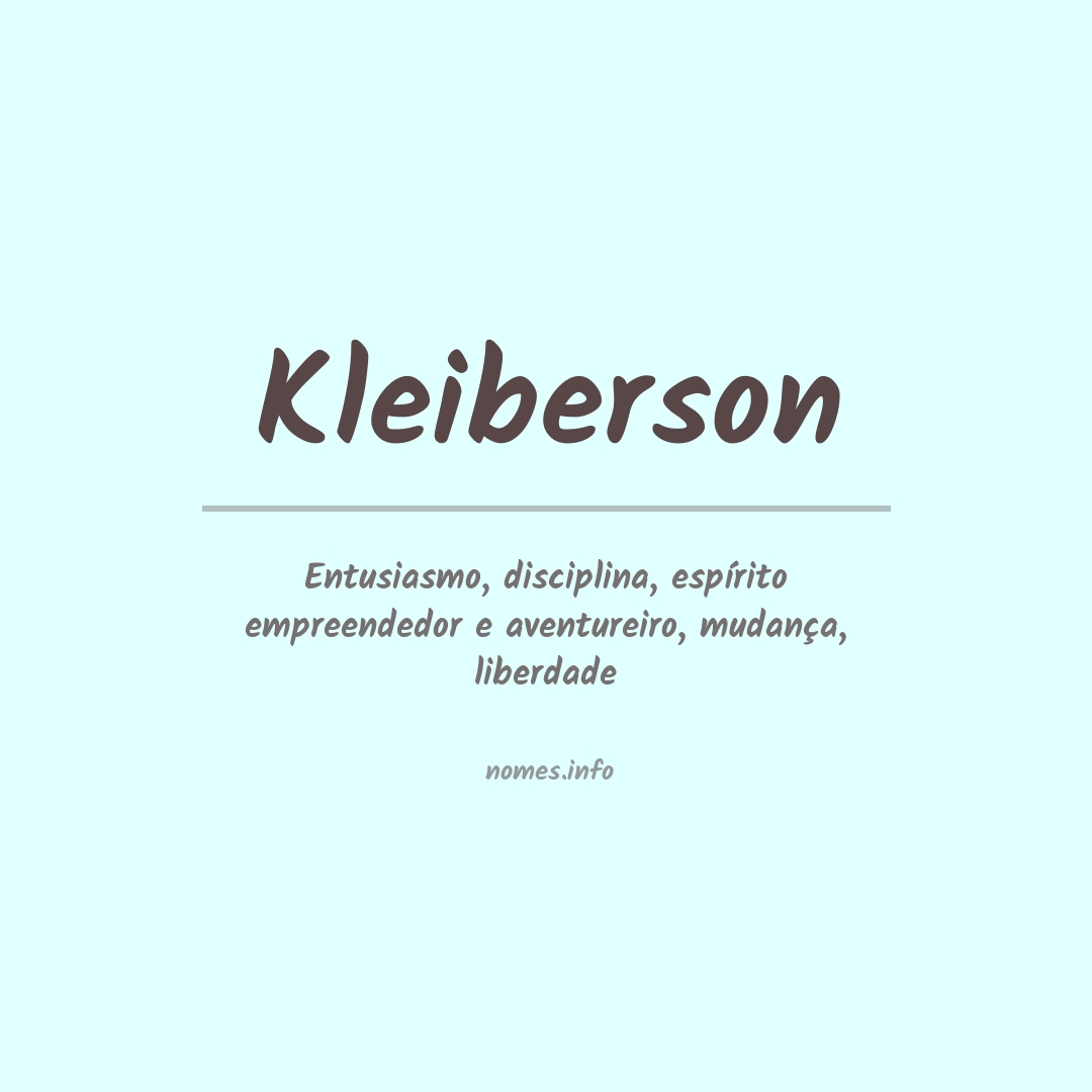 Significado do nome Kleiberson