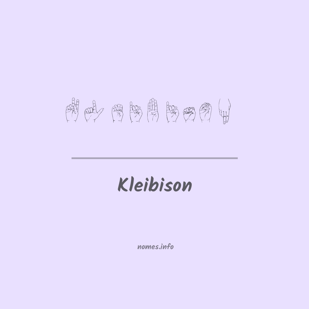 Kleibison em Libras