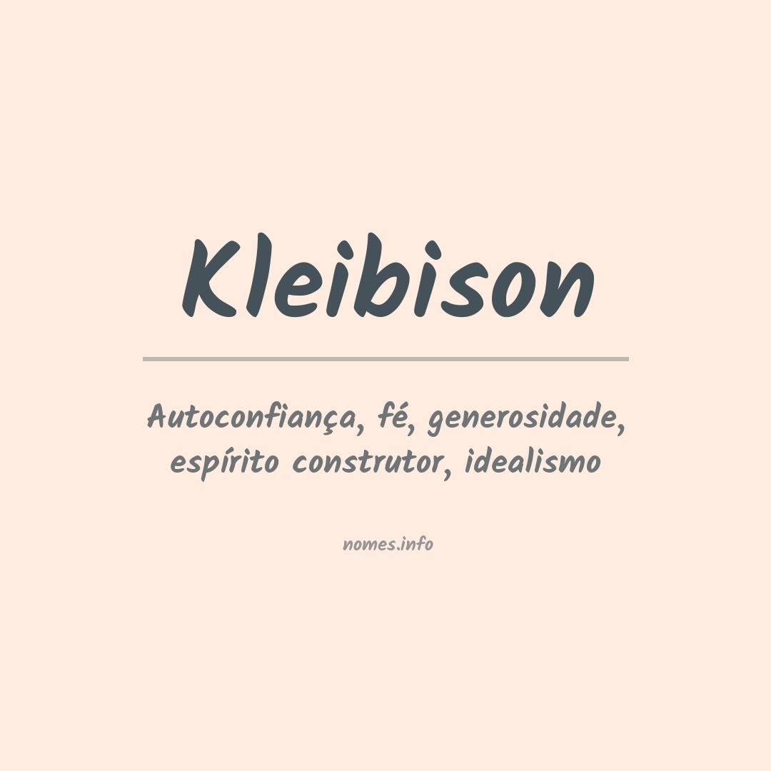 Significado do nome Kleibison