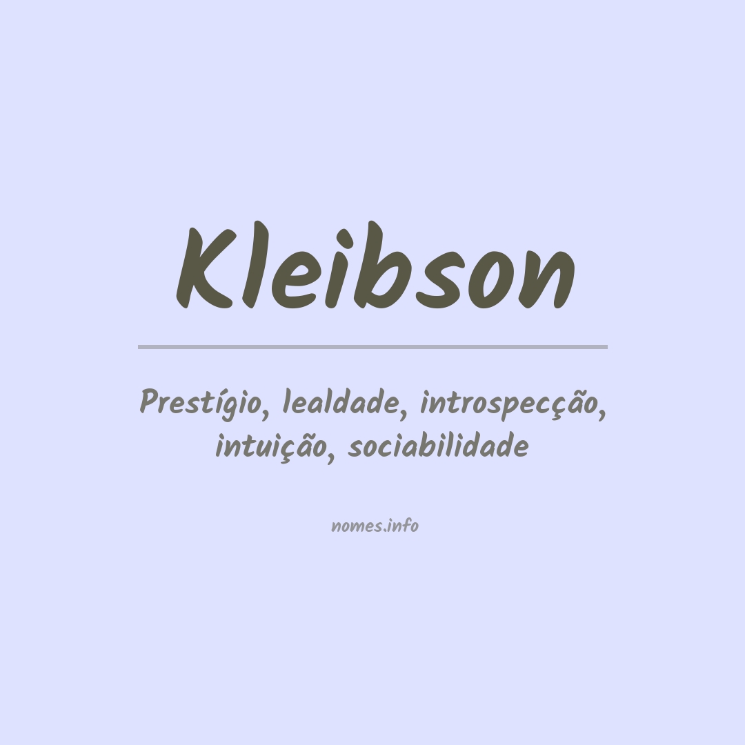 Significado do nome Kleibson