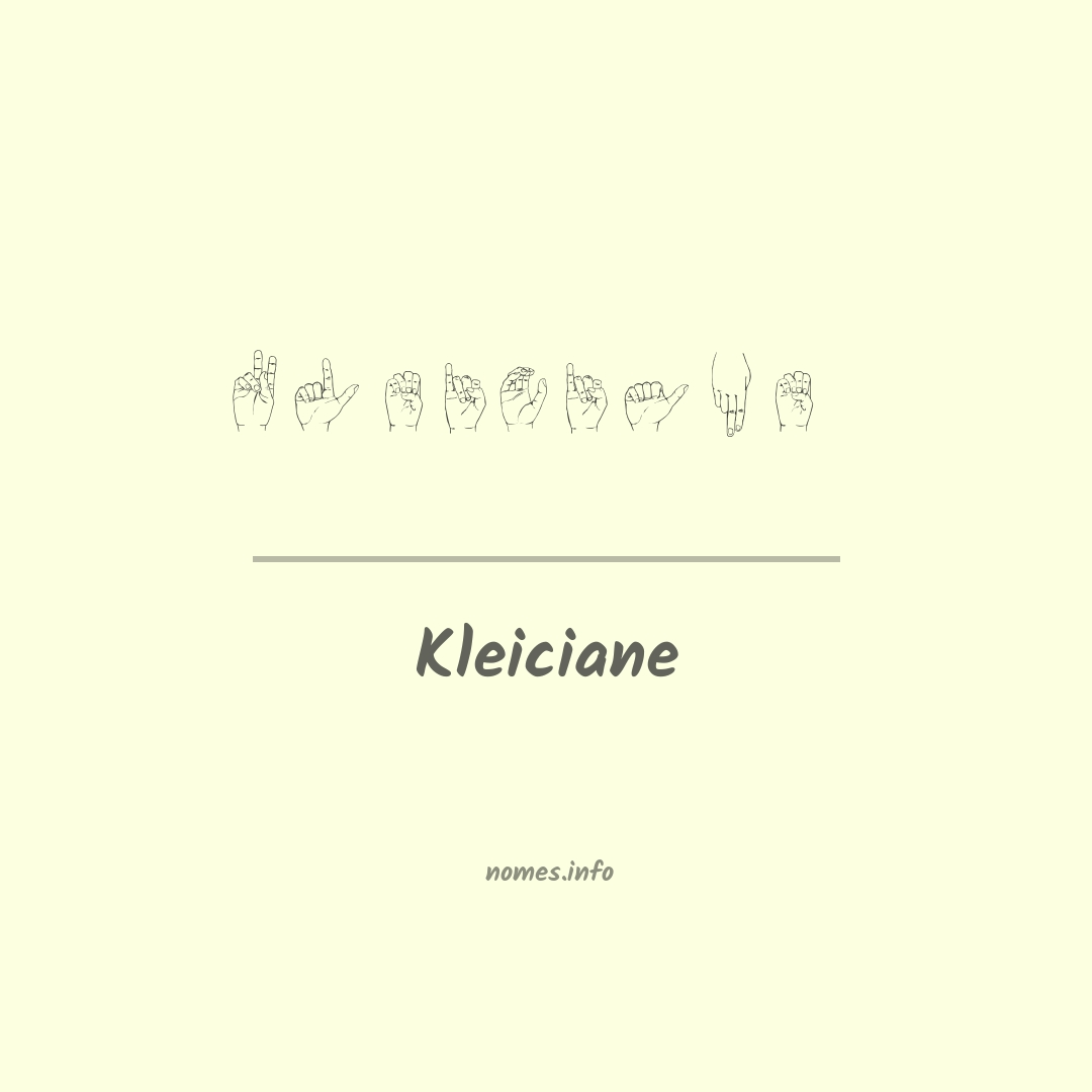 Kleiciane em Libras