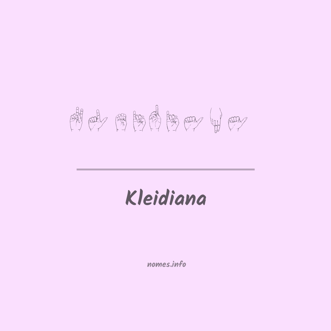 Kleidiana em Libras