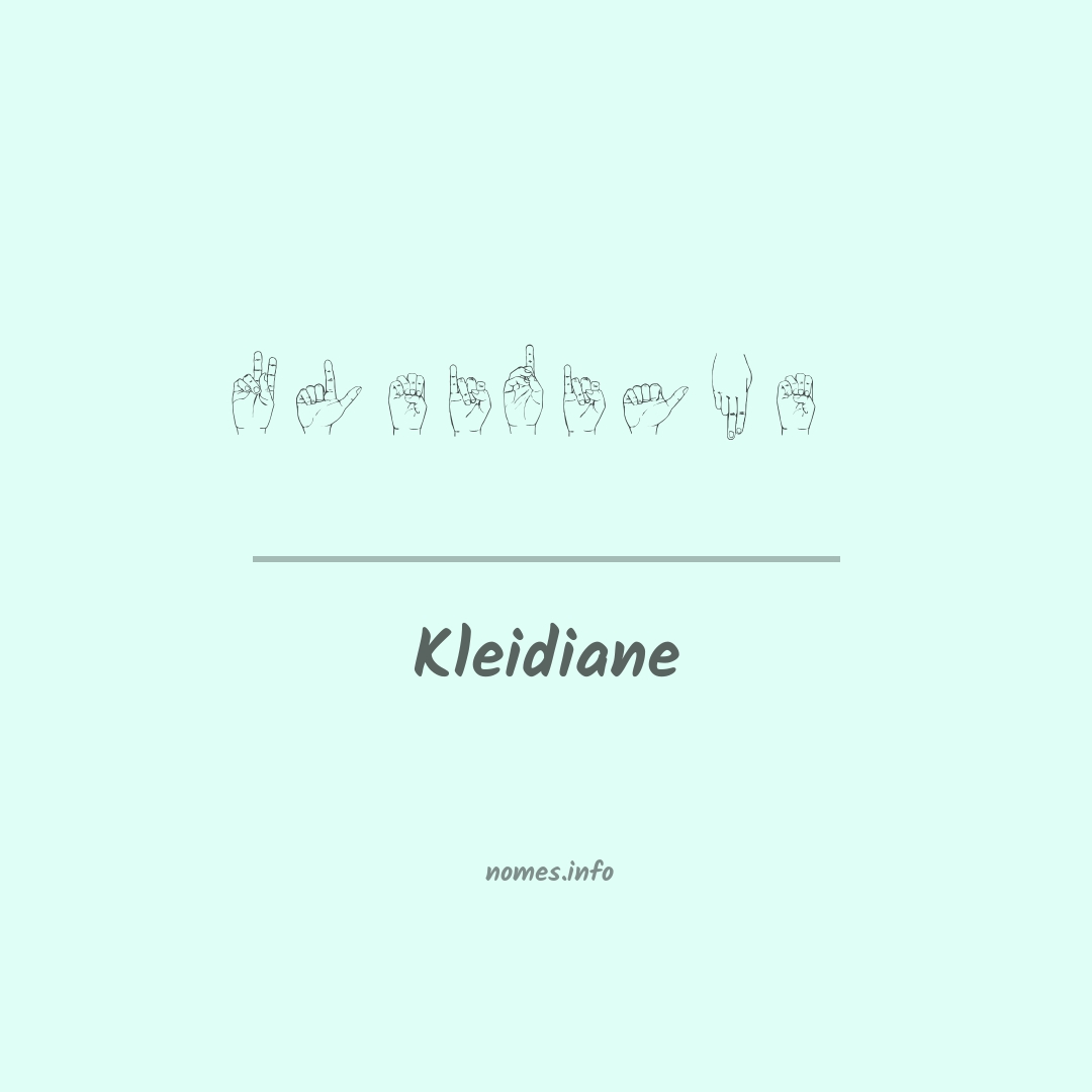 Kleidiane em Libras