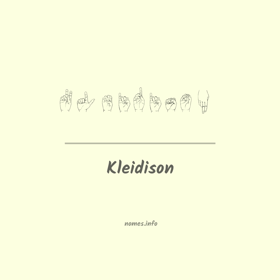Kleidison em Libras