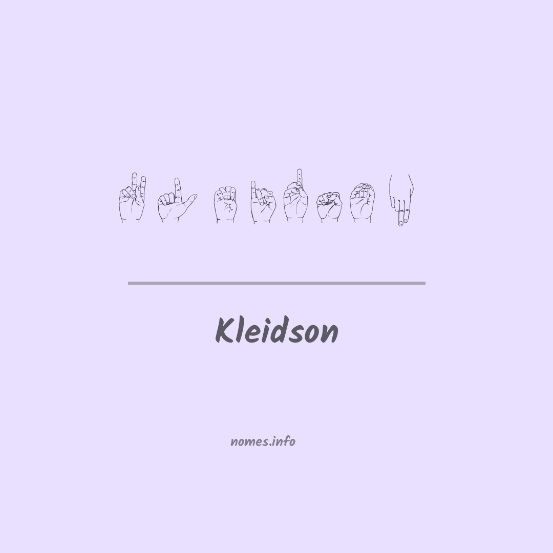 Kleidson em Libras