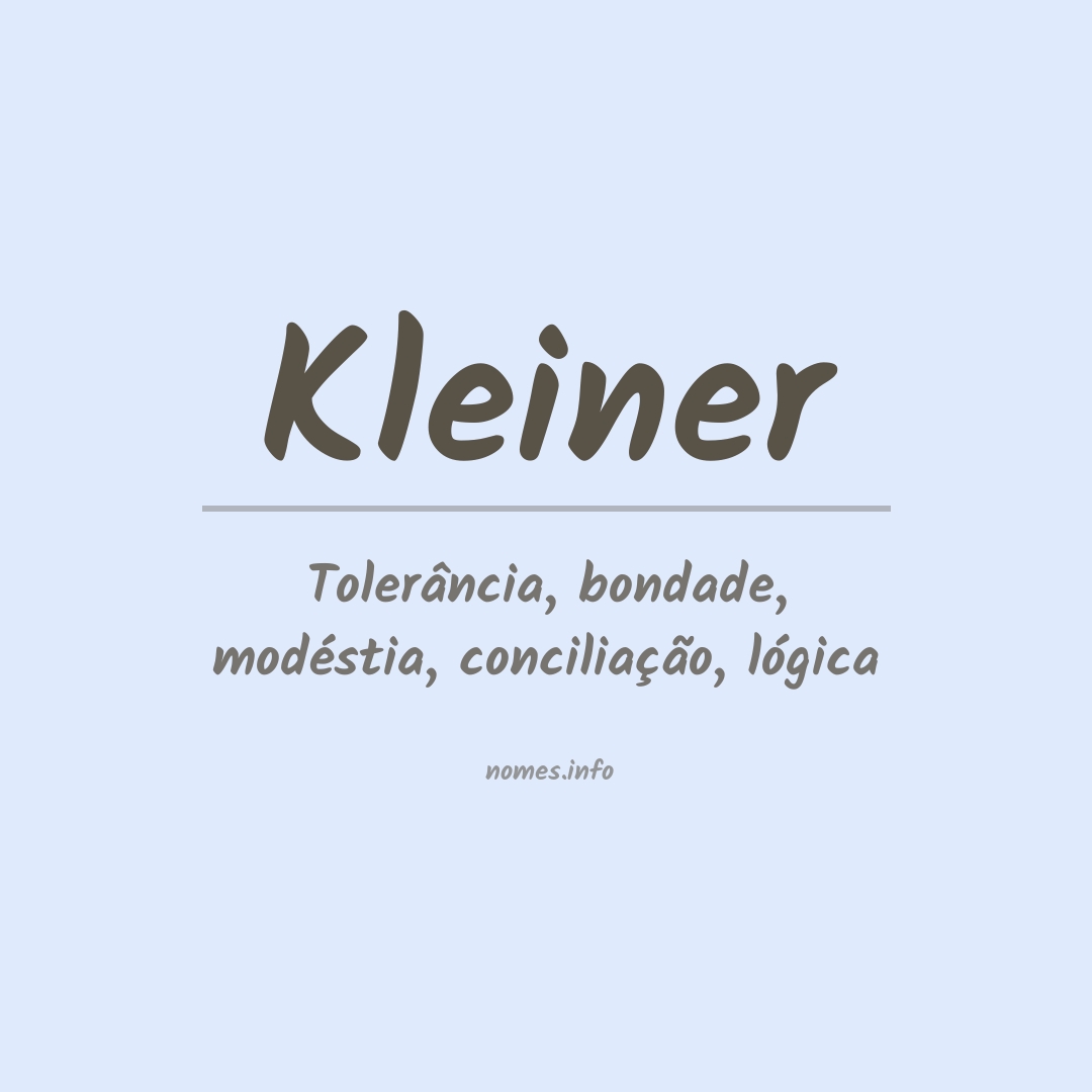 Significado do nome Kleiner