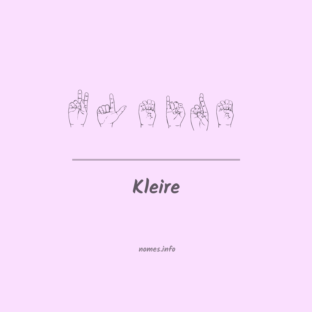 Kleire em Libras
