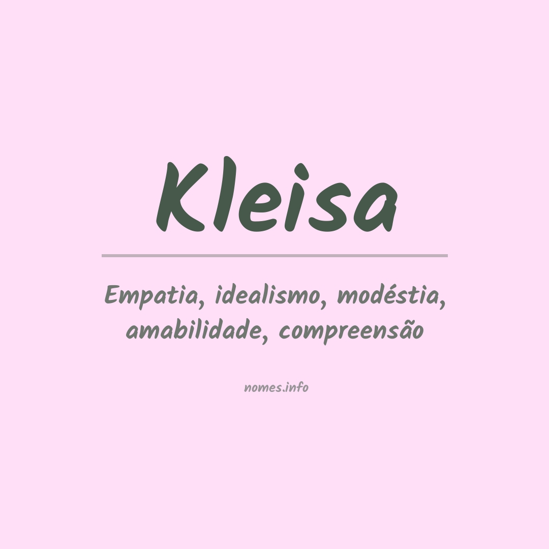 Significado do nome Kleisa
