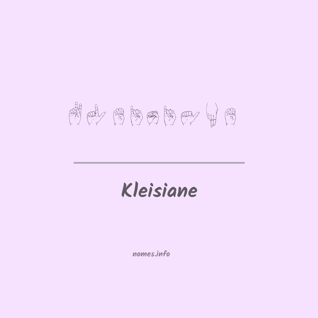 Kleisiane em Libras