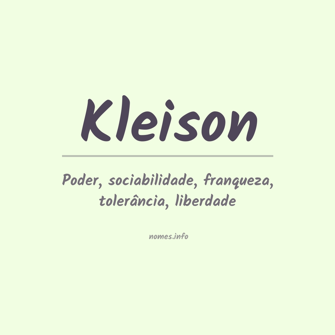 Significado do nome Kleison