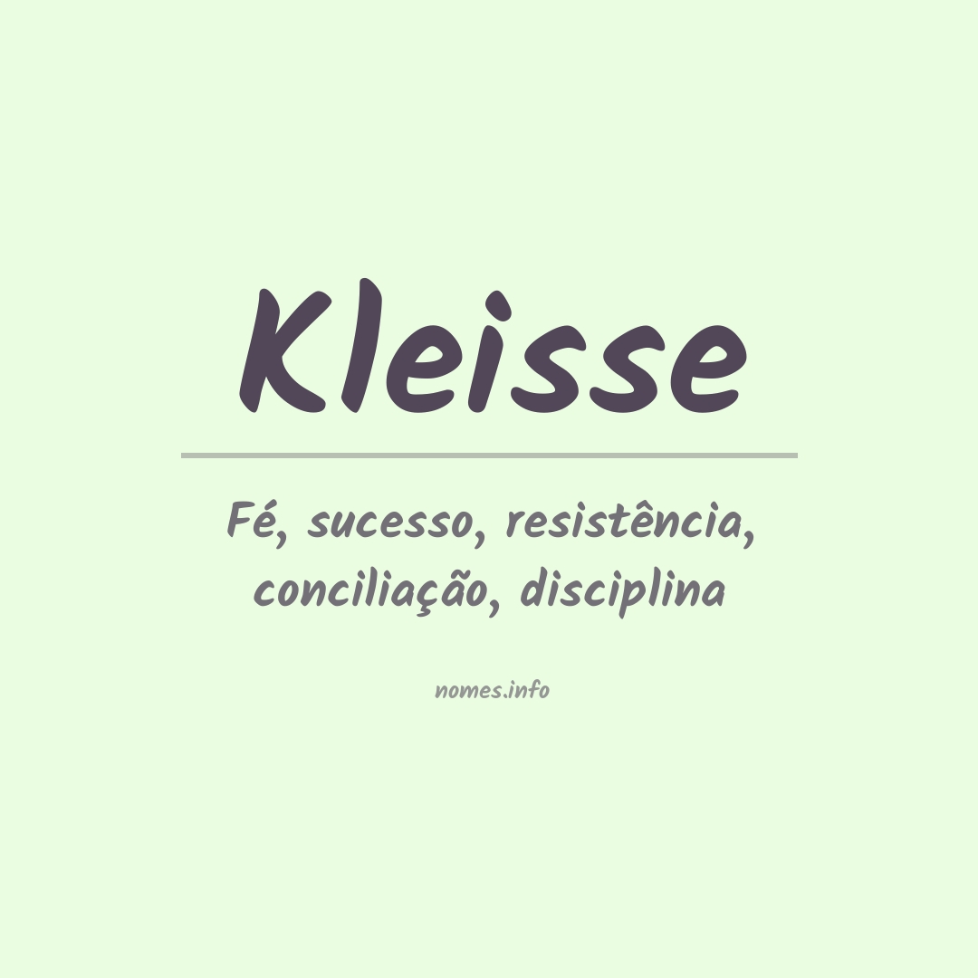 Significado do nome Kleisse