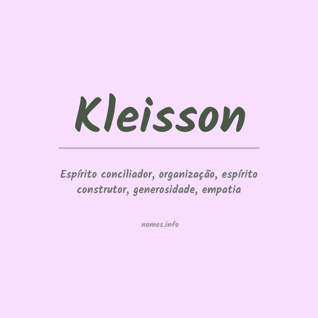 Significado do nome Kleisson