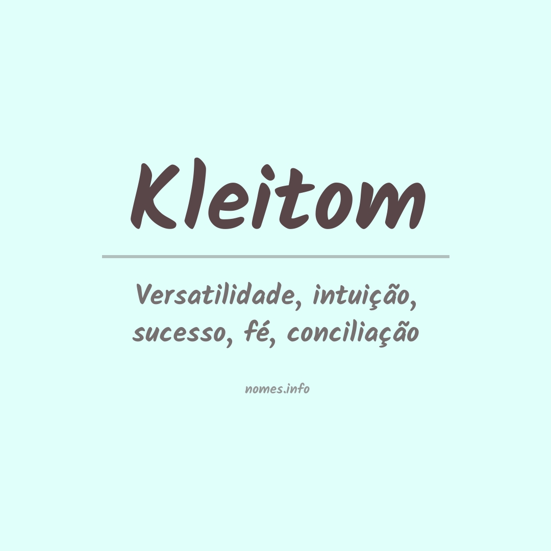 Significado do nome Kleitom