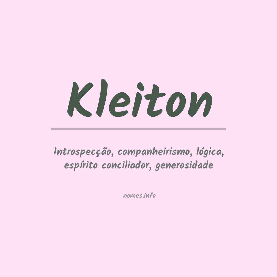 Significado do nome Kleiton