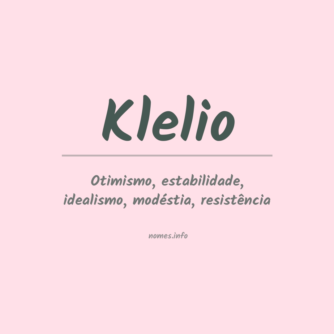 Significado do nome Klelio
