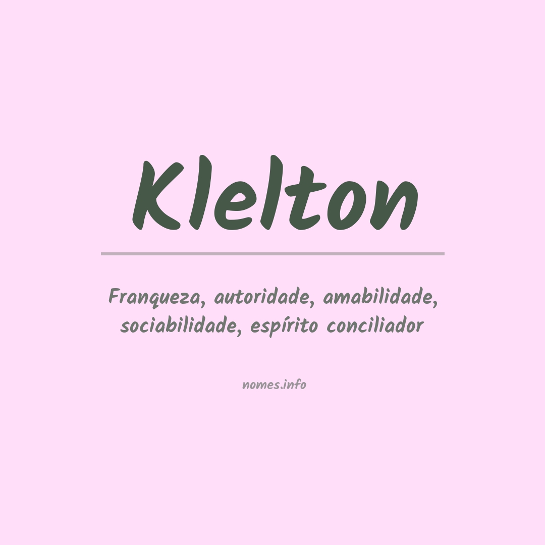 Significado do nome Klelton