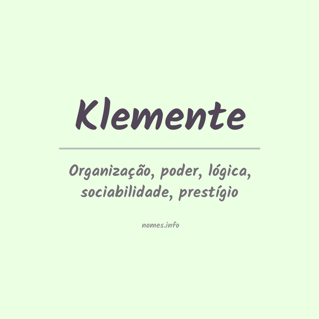 Significado do nome Klemente