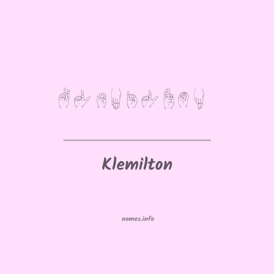 Klemilton em Libras