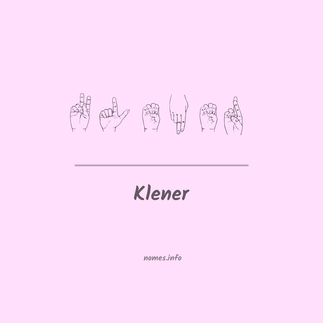 Klener em Libras