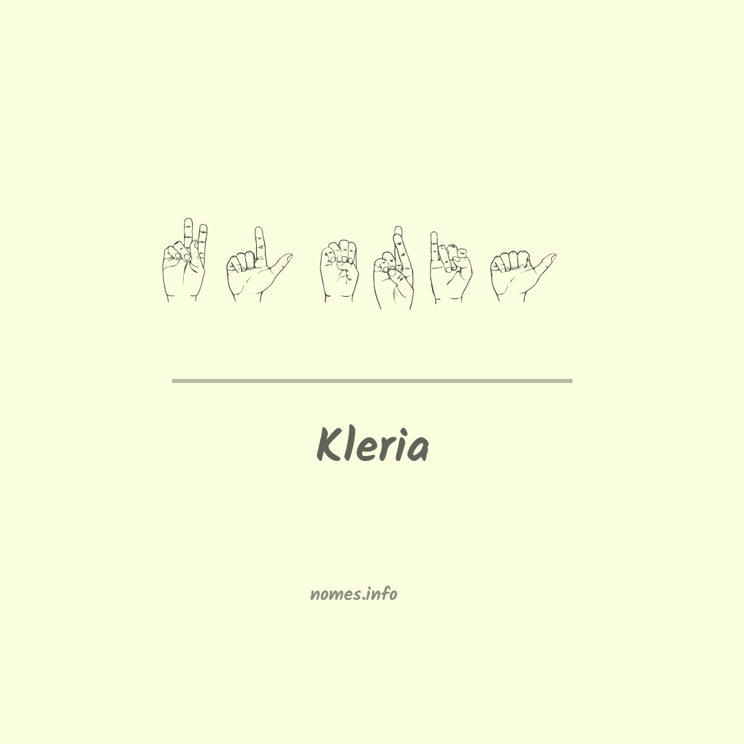 Kleria em Libras