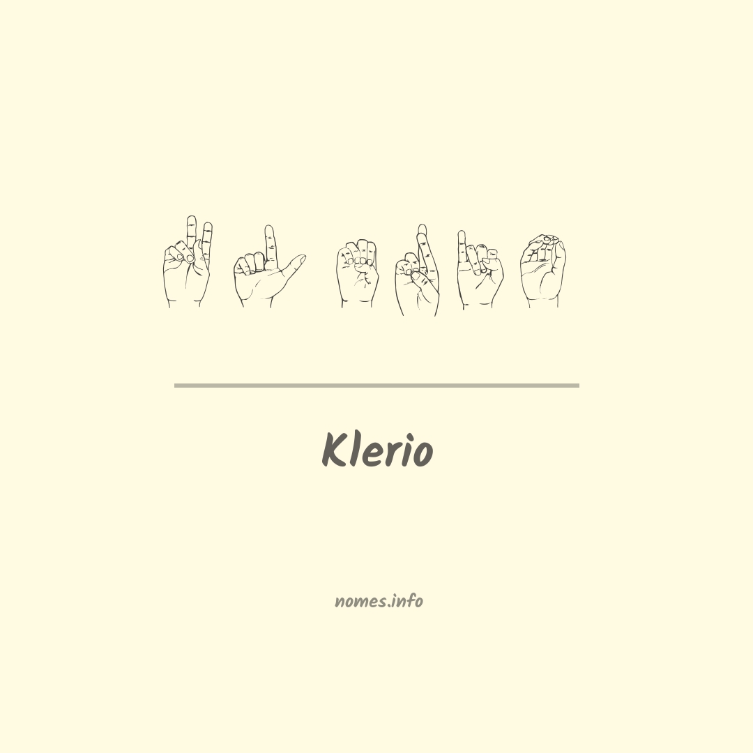 Klerio em Libras