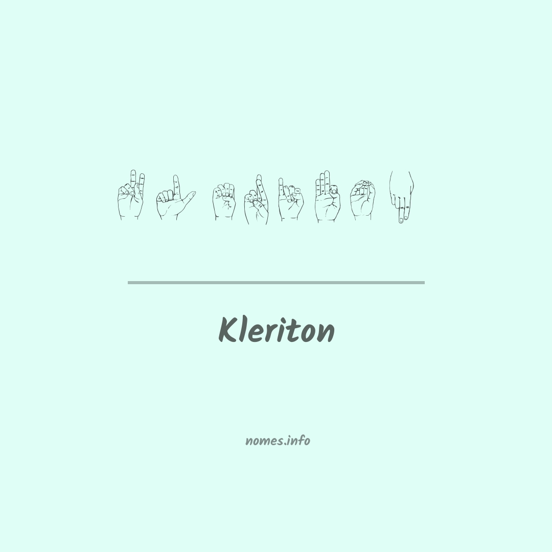 Kleriton em Libras