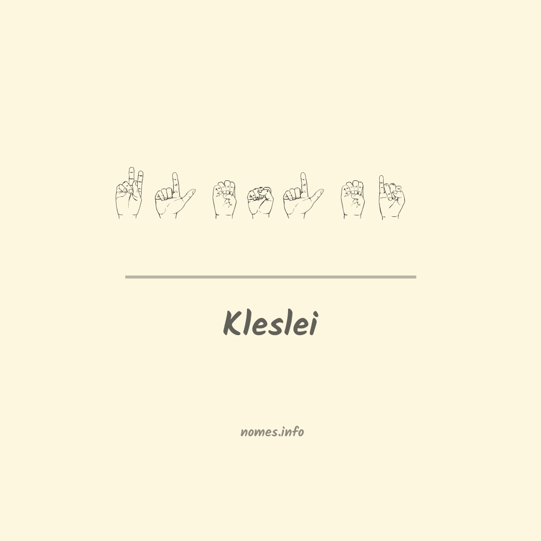Kleslei em Libras