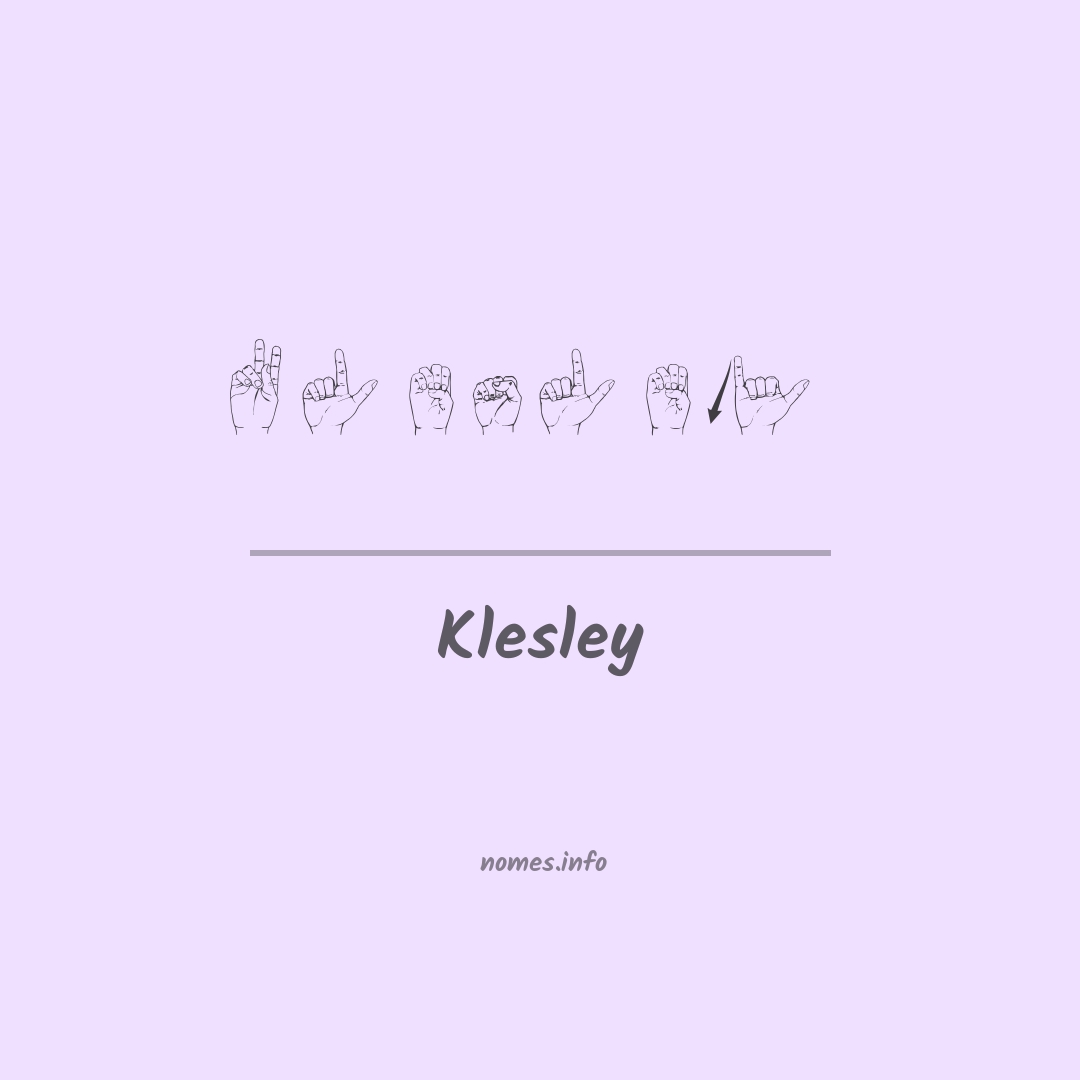 Klesley em Libras