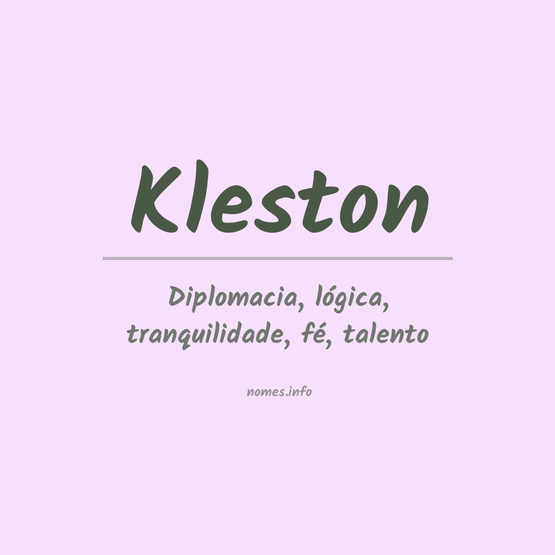 Significado do nome Kleston