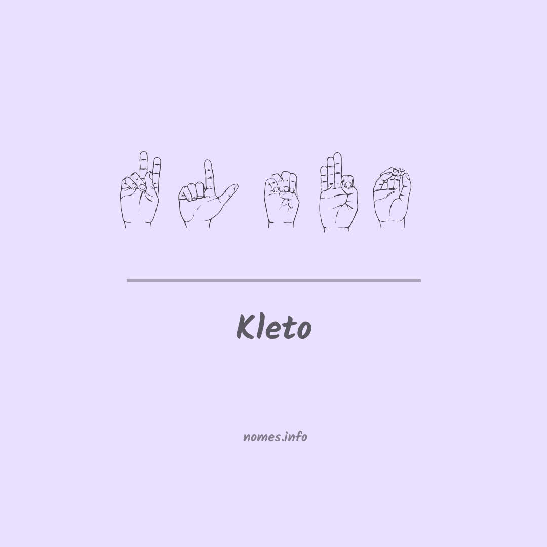 Kleto em Libras