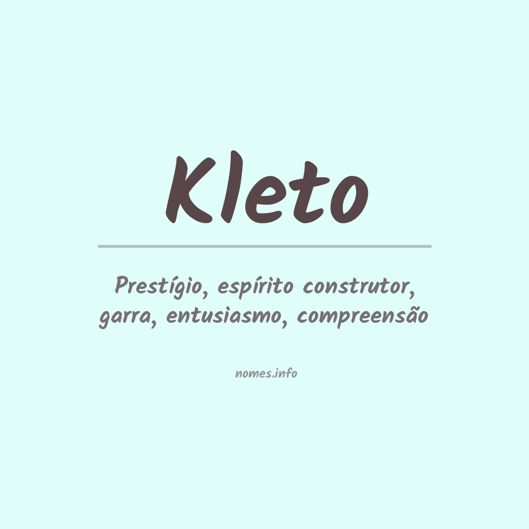 Significado do nome Kleto