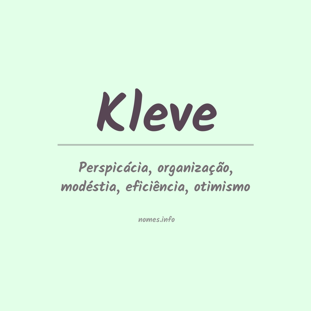 Significado do nome Kleve