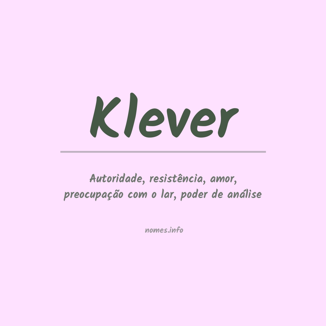Significado do nome Klever
