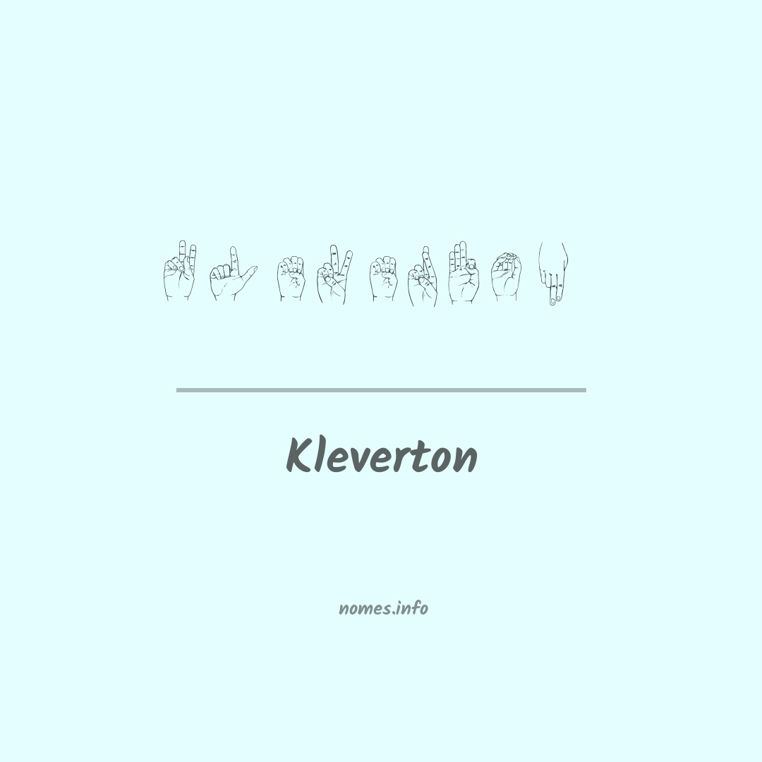 Kleverton em Libras