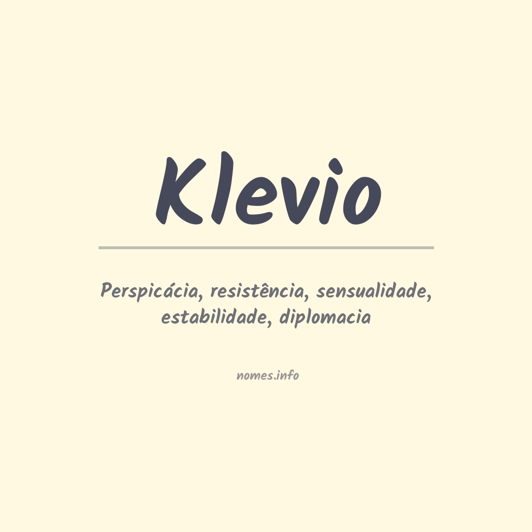 Significado do nome Klevio