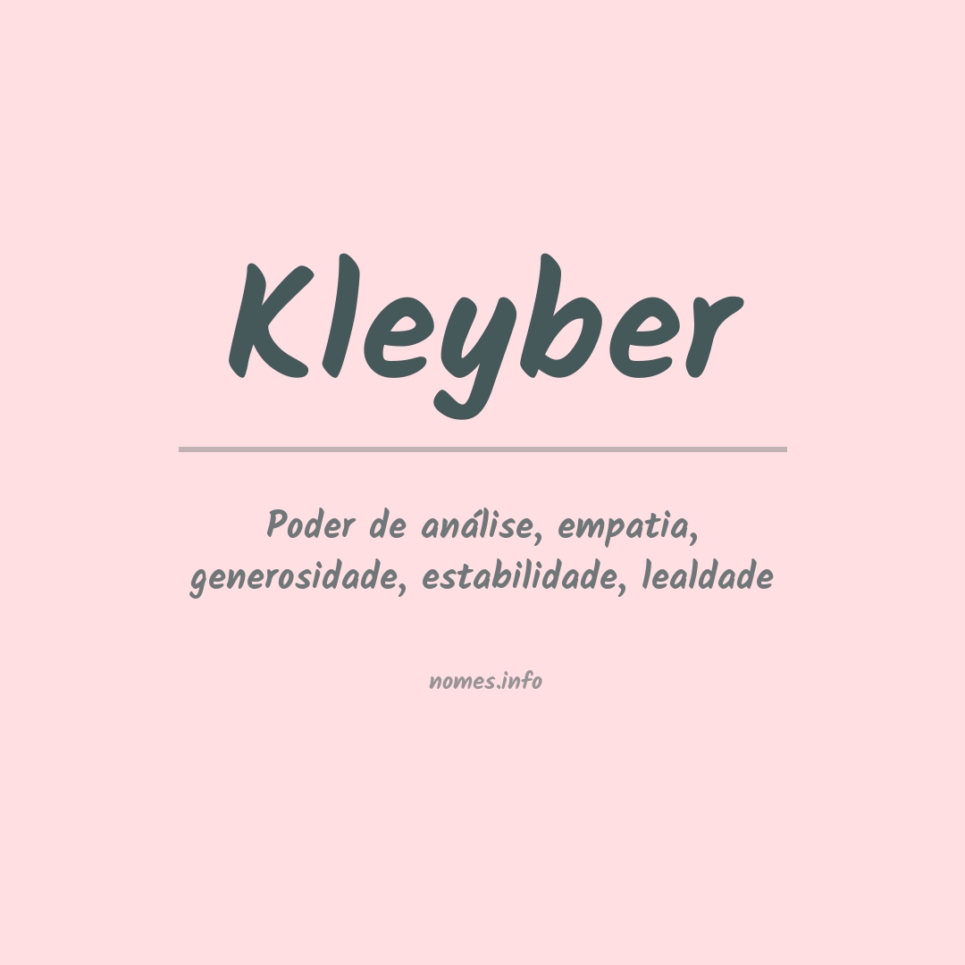 Significado do nome Kleyber